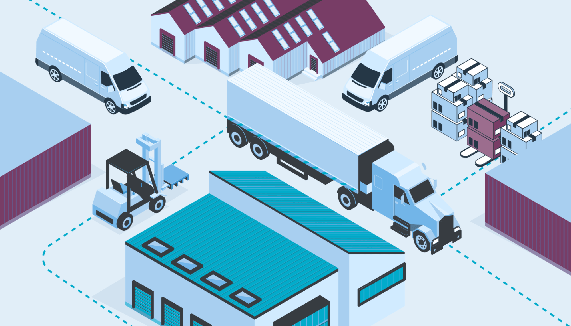 Managing the yard of a facility or distribution center