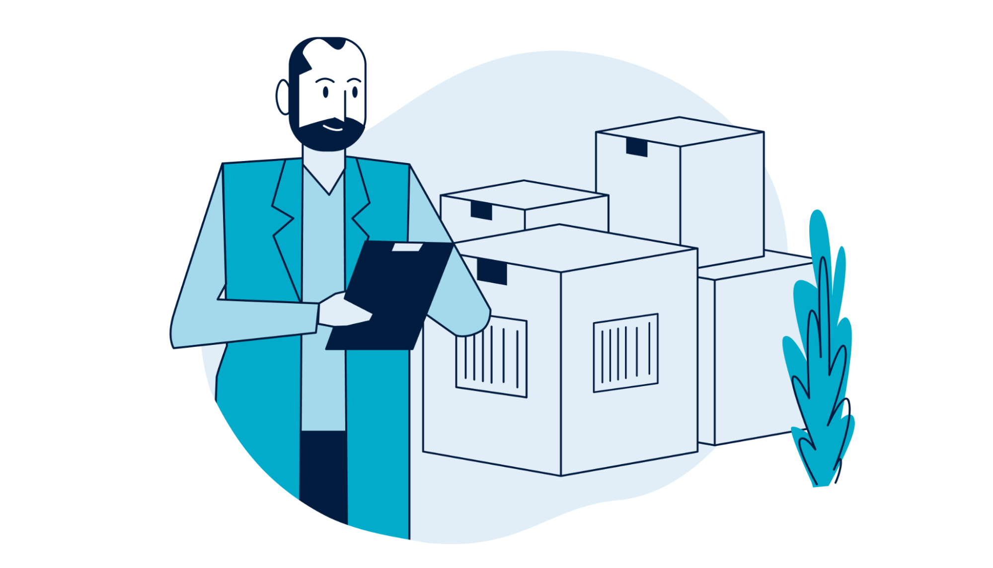 Supply Chain Compliance Inspector checking cargo