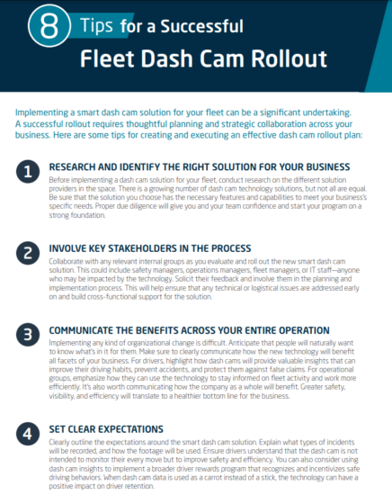 Featured image for 8 Tips for a Successful Dash Cam Rollout