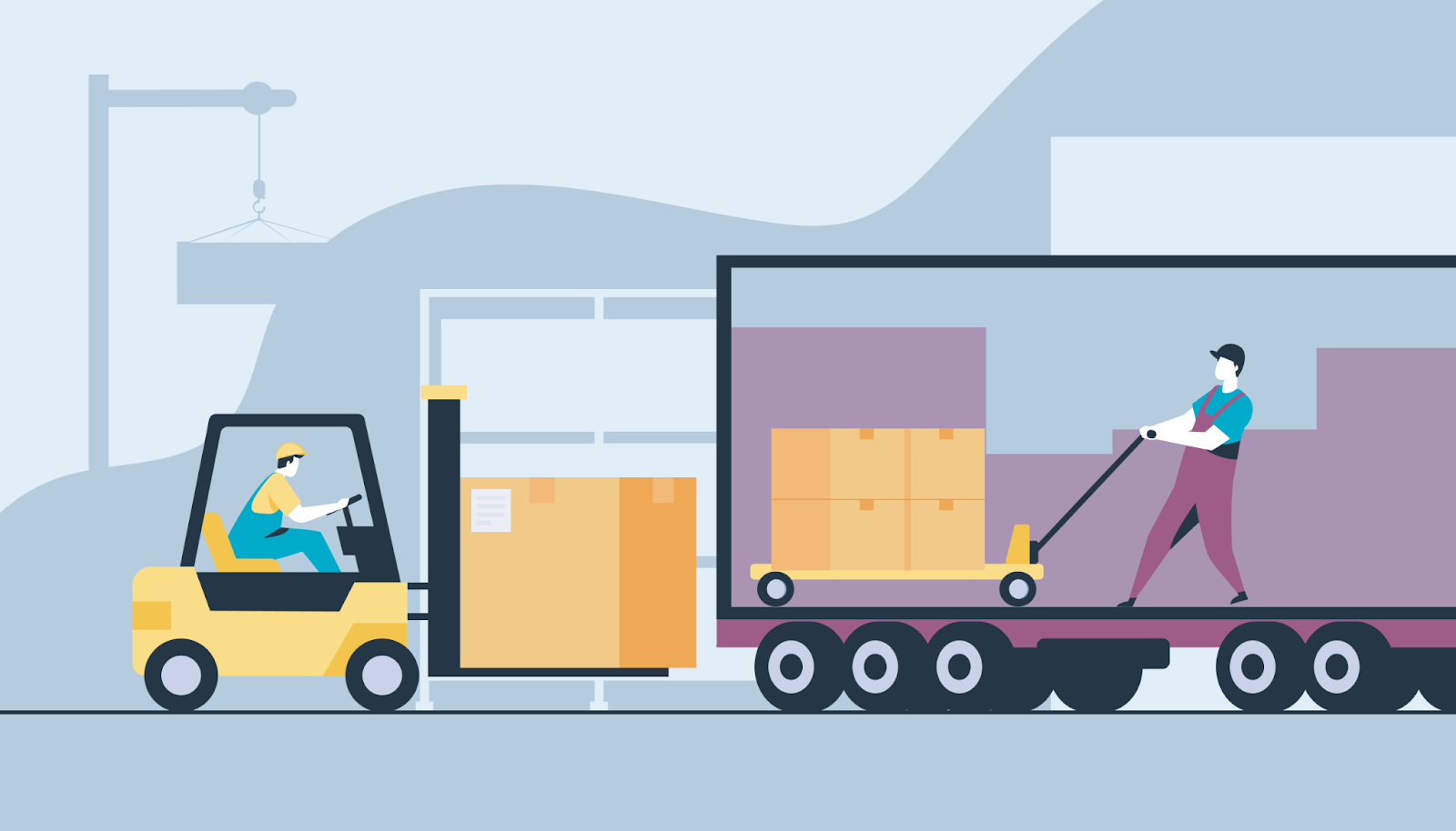 Payload Being Loaded Onto A Truck Loading payload onto a truck